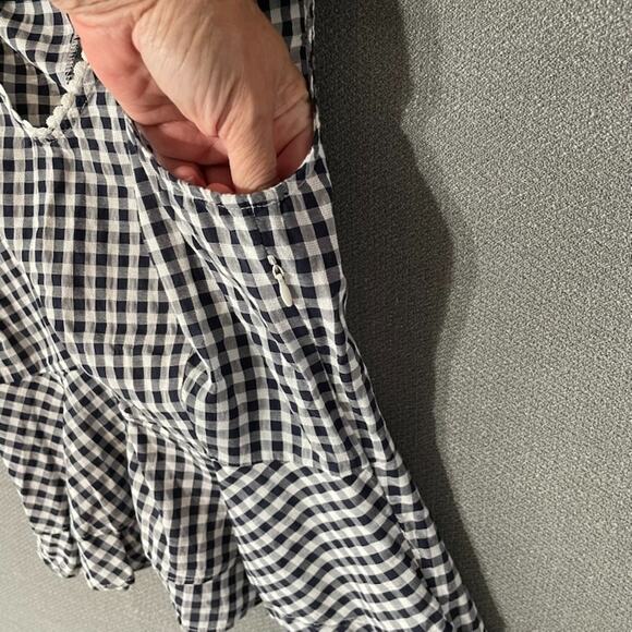 Nanette Lepore Women’s S Gingham Peplum Top Y2K Summer Classic - Picture 5 of 9